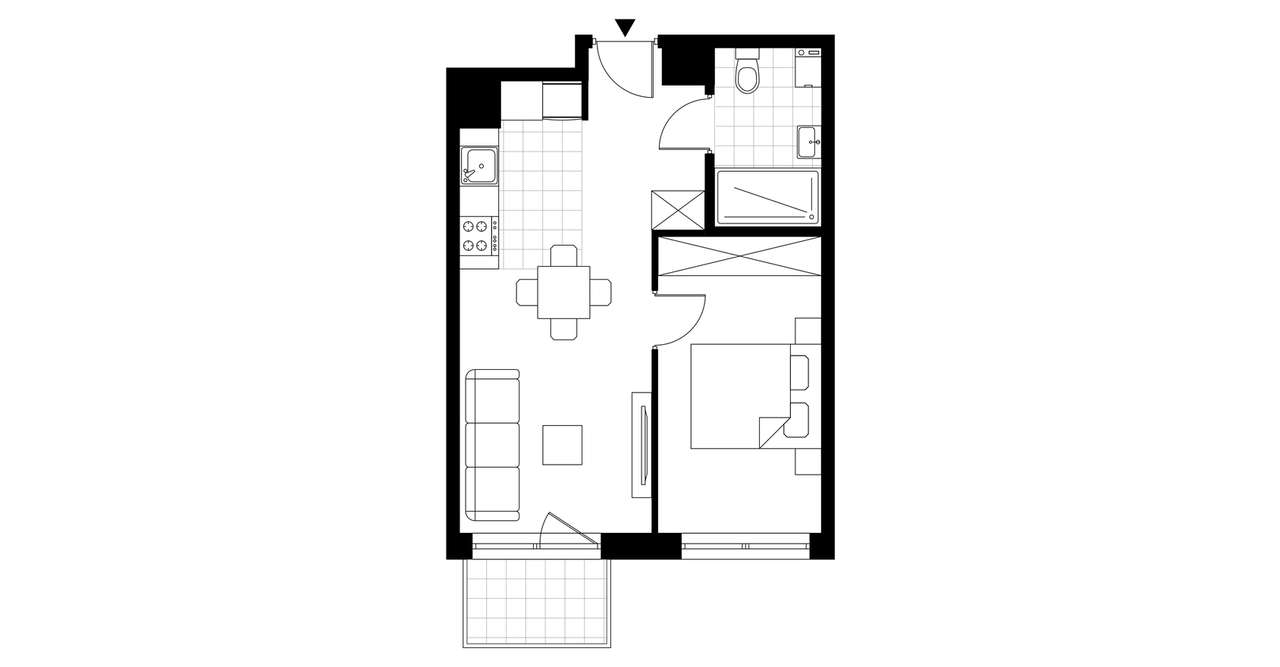 2-pokojowe mieszkanie 38m2 + balkon Bez Prowizji - Pełny obrazek: 3/8