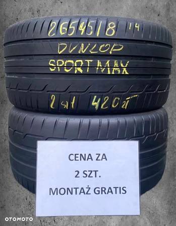 265/45/18 cena za 2szt letnie** Dunlop  Najtaniej w Warszawie! Montaż w cenie! GWARANCJA ZADOWOLENIA! - 1