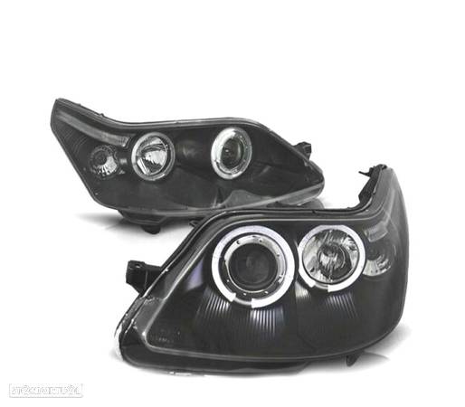 FARÓIS ANGEL EYES PARA CITROEN C4 04-09 FUNDO PRETO - 3