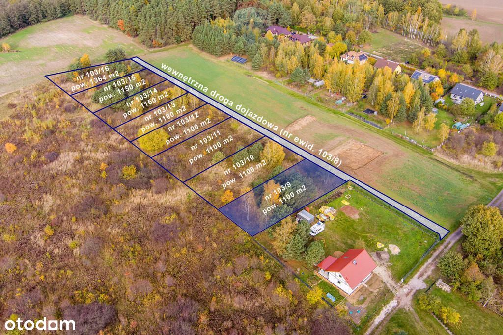 Na sprzedaż działka budowlana 1.100 m², nr 103/9