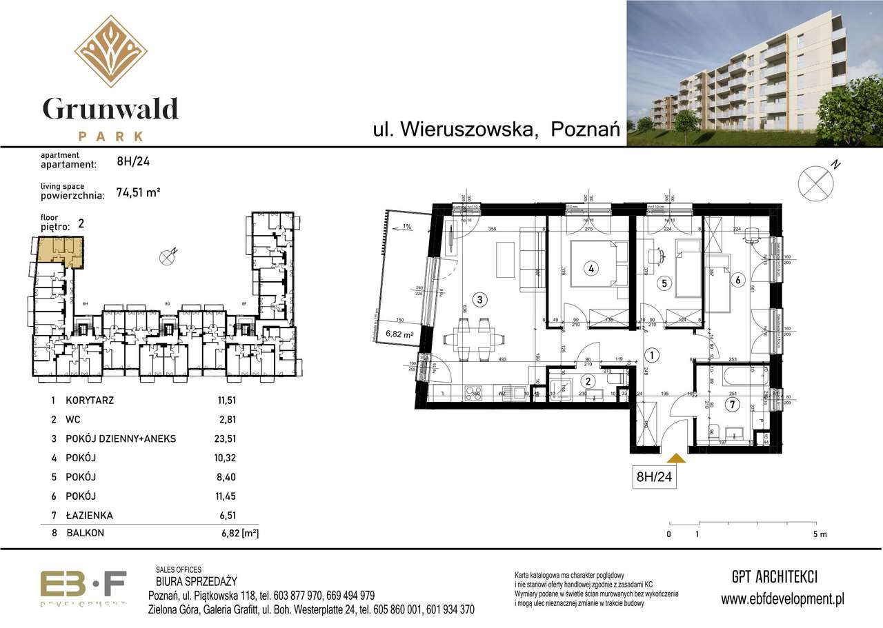 Grunwald Park | mieszkanie 4-pok. | 8H_24 - Pełny obrazek: 2/7