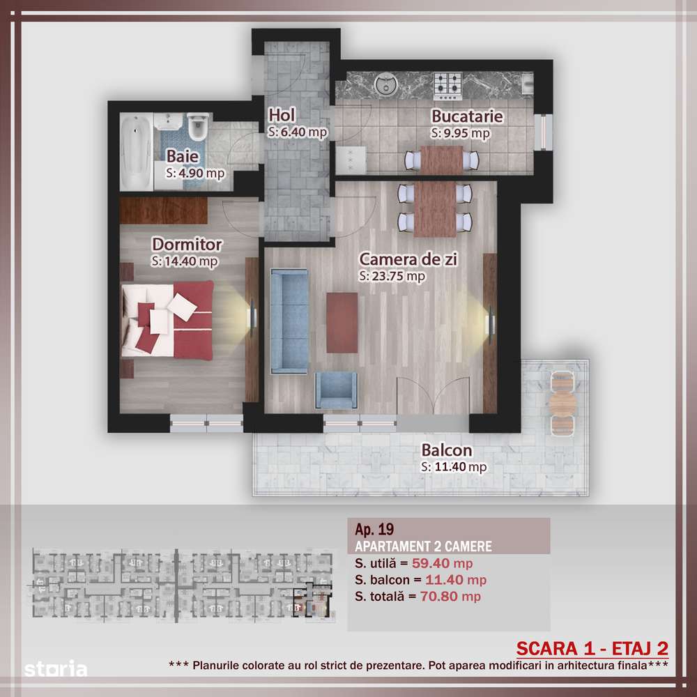AP. 2CAM. SPATIOS 59MP - BLOC PREMIUM P+3 / COMISION 0%