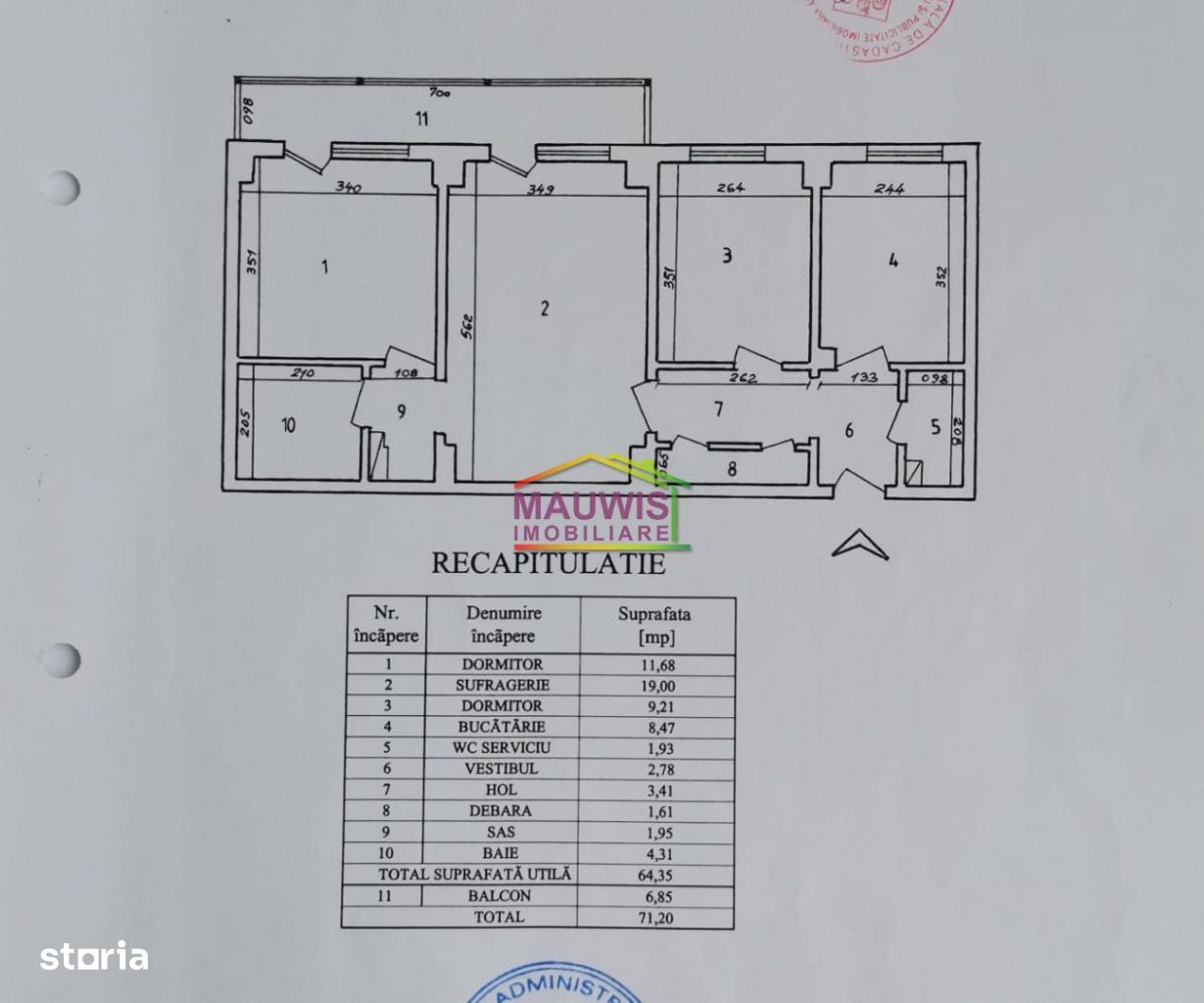 Vand apartament semidecomandat in zona Deleni - Maica Domnului –