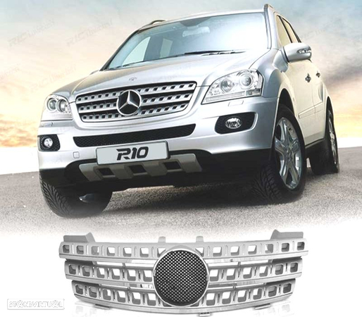 GRELHA FRONTAL PARA MERCEDES ML W164 05-08 CROMADO - 1