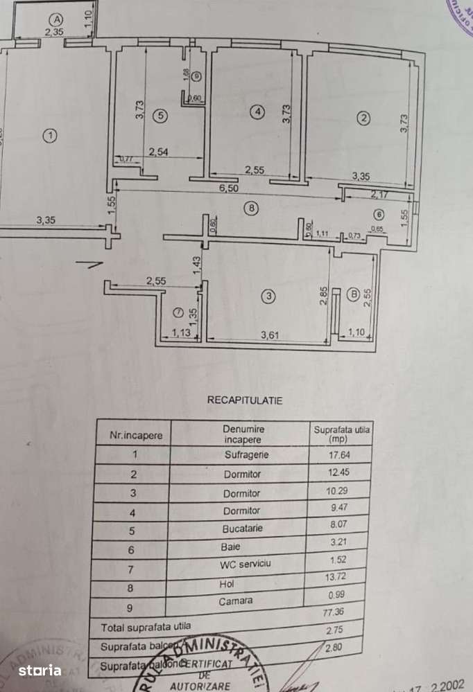 De vânzare apartament 4 camere Plantelor 83 mp - Imagine principală: 4/8