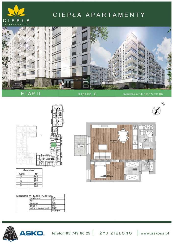 Ciepła 38 | mieszkanie 2-pok. | 176 (163) - Pełny obrazek: 2/7