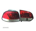 FAROLINS TRASEIROS LED PARA VOLKSWAGEN VW GOLF 6 MK VI 08-12 VERMELHO BRANCO - 2