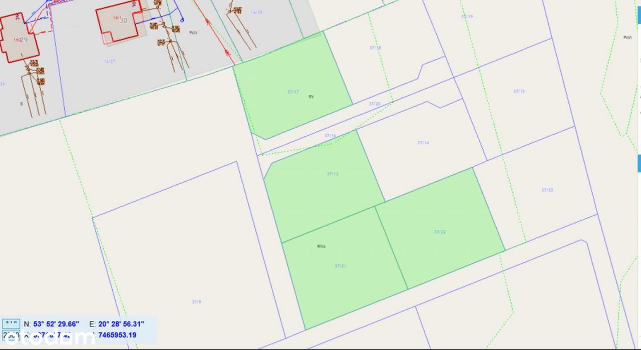 Różnowo Gm. Dywity, Działki Nr 37/13, 17, 21, 22 O