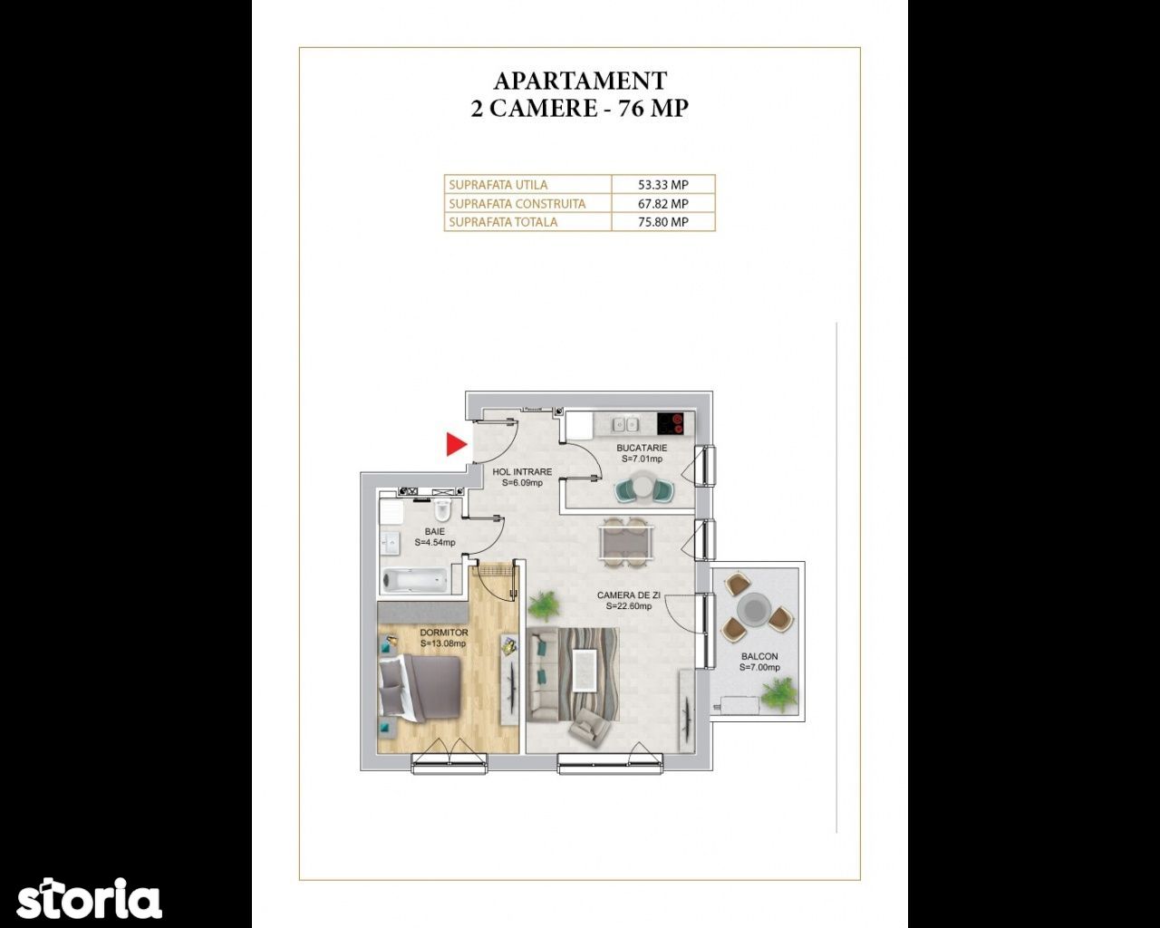 2 Camere Apartament De Vanzare Bucuresti Judet Strada Aviator Popisteanu 5609946 Www Storia Ro