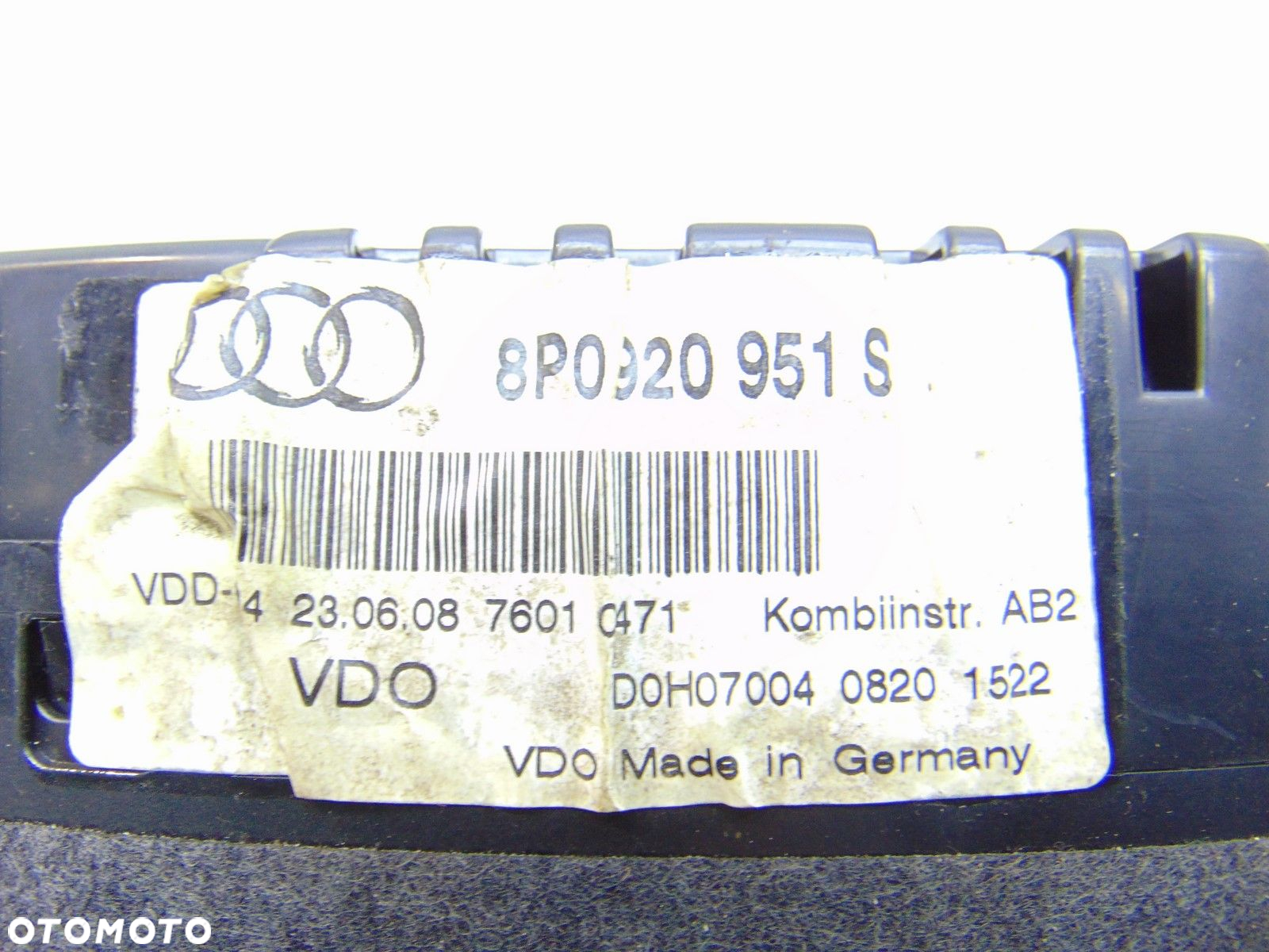 LICZNIK ZEGARY AUDI A3 8P LIFT 1.8 TFSI BZB 8P0920951S - 5