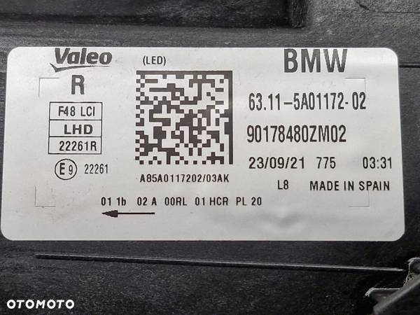 BMW X1 F48 LCI LIFT LAMPA PRZÓD PRAWA 63115A0117202 - 8