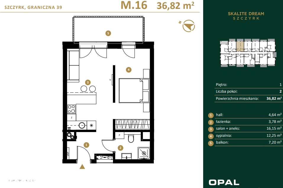 Szczyrk – nowe mieszkanie z dużym balkonem, stan deweloperski-3