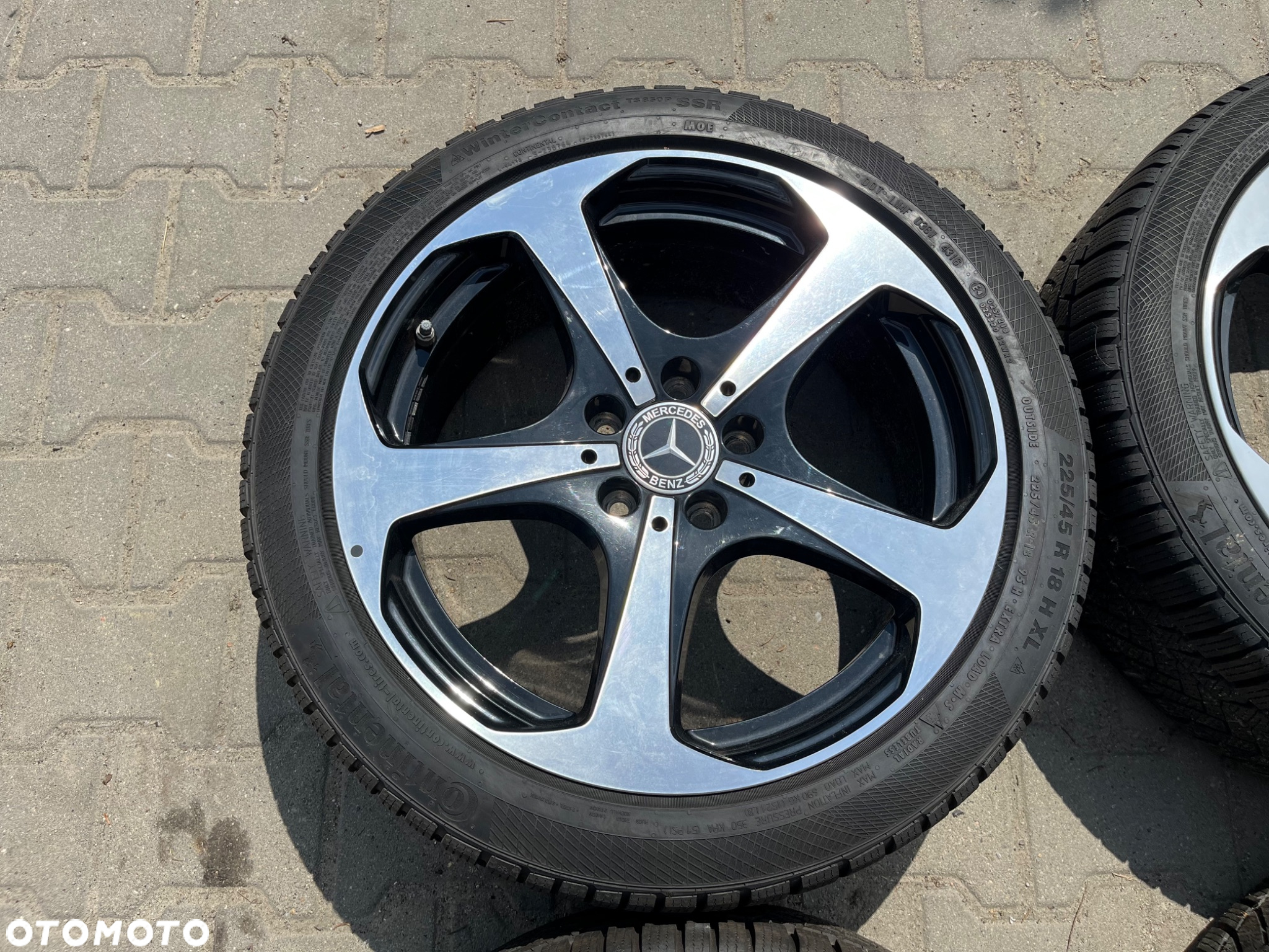 Alufelgi Koła Mercedes C W205 A2054014600 7,5JX18 ET44 Opony Zimowe 225/45R18 - 4