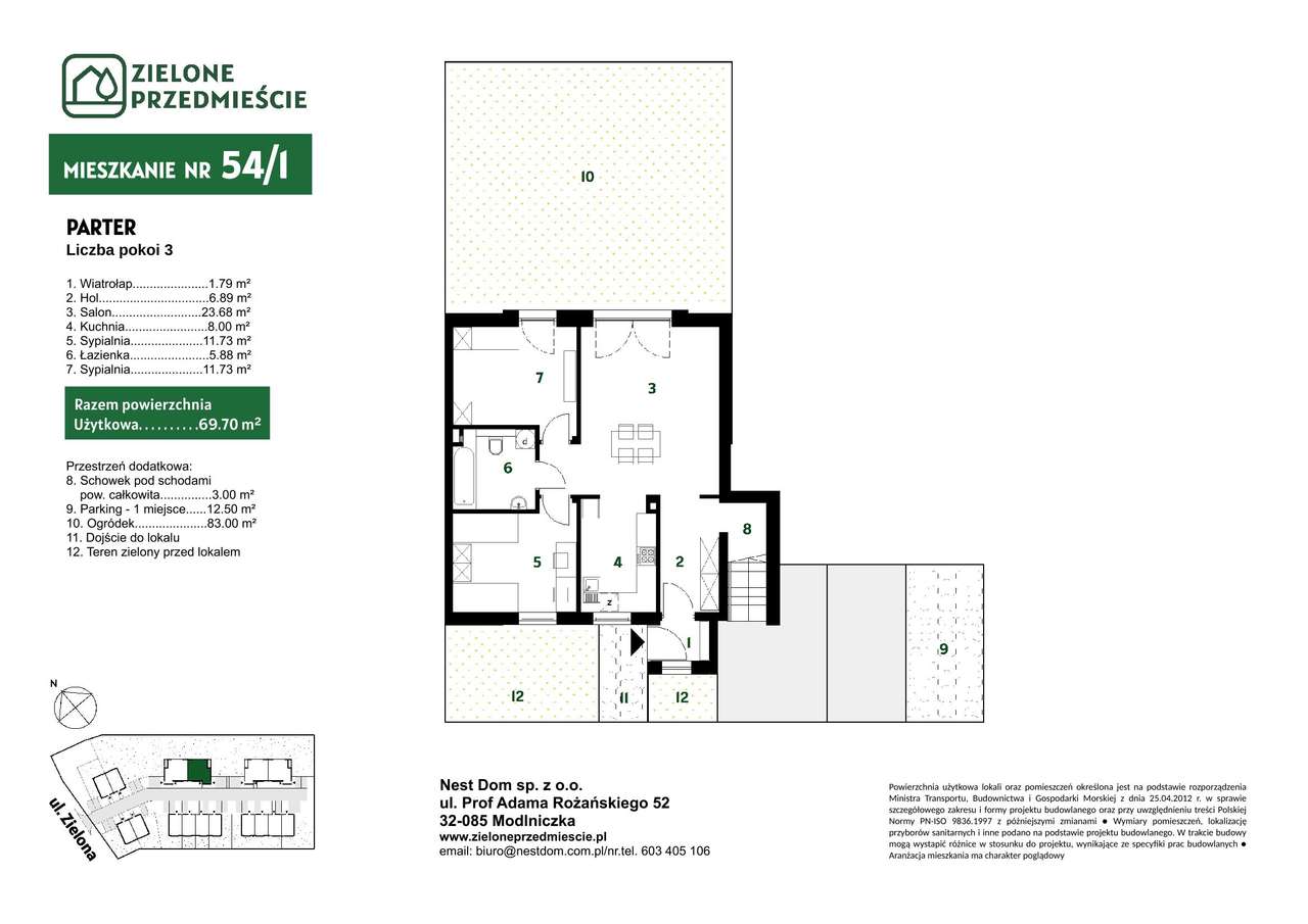 Zielone Przedmieście | mieszkanie 3-pok. | 54_1 - Pełny obrazek: 2/8
