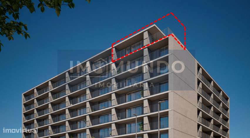 Exclusivo T2 de Último Piso com Terraço e Varanda - Condomínio Fechado-0