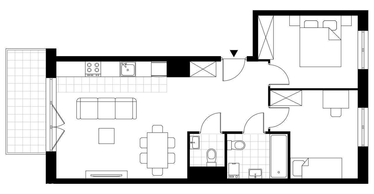 3-pokojowe mieszkanie 57m2 + balkon Bez Prowizji - Pełny obrazek: 3/8