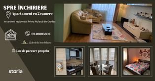 Apartament cu 2 camere, spre închiriere, in Prima Nufarul din Oradea