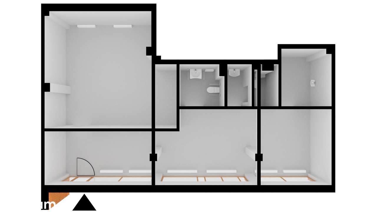 Open space przeszklony na szerokości lokalu, PARTER , lokal 99,68m2 - Pełny obrazek: 3/11