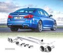 KIT PONTEIRAS DE ESCAPE DUPLA PARA BMW F10 F11 F12 F13 10-18 LOOK M PERFORMANCE DUPLA - 1