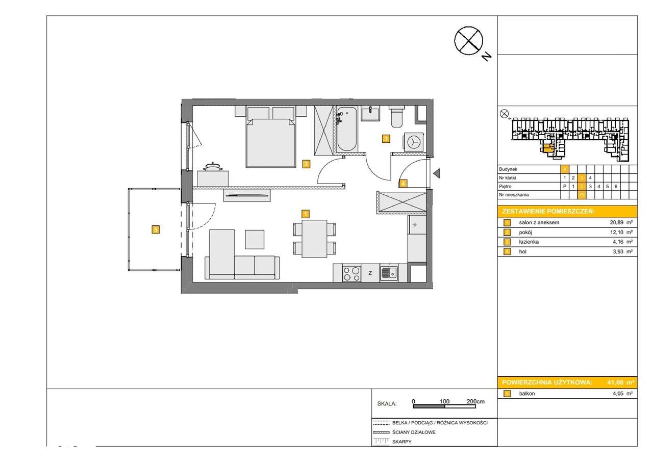 Nowe mieszkanie 2-pokojowe z balkonem – ul. Wołowska-8