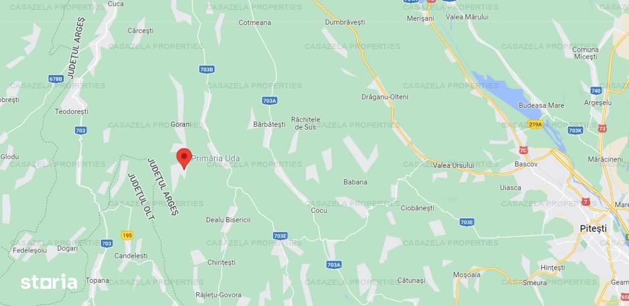 Teren in suprafata de 4200 mp situat in intravila si extravilan