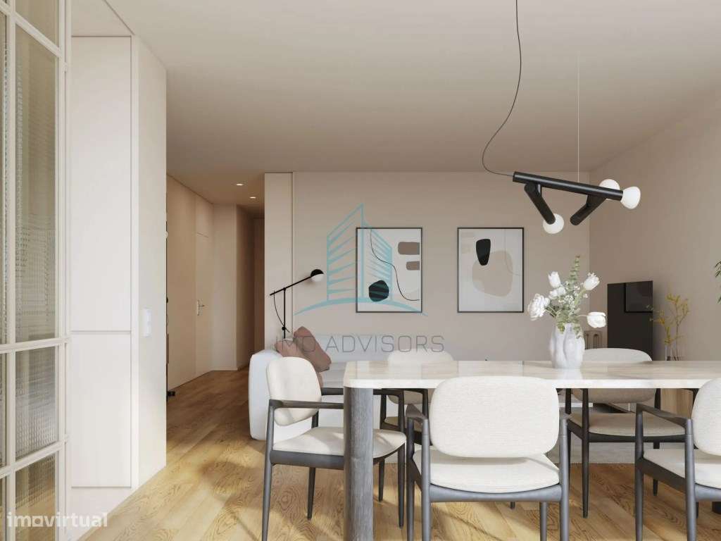 T2 no SUL482 em Matosinhos com Varanda e Lugar de Garagem - Grande imagem: 2/8