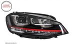 Ansamblu Faruri 3D Semnal Dinamic LED cu Grila VW Golf 7 VII (2012-2017) R20 GTI D- livrare gratuita - 9