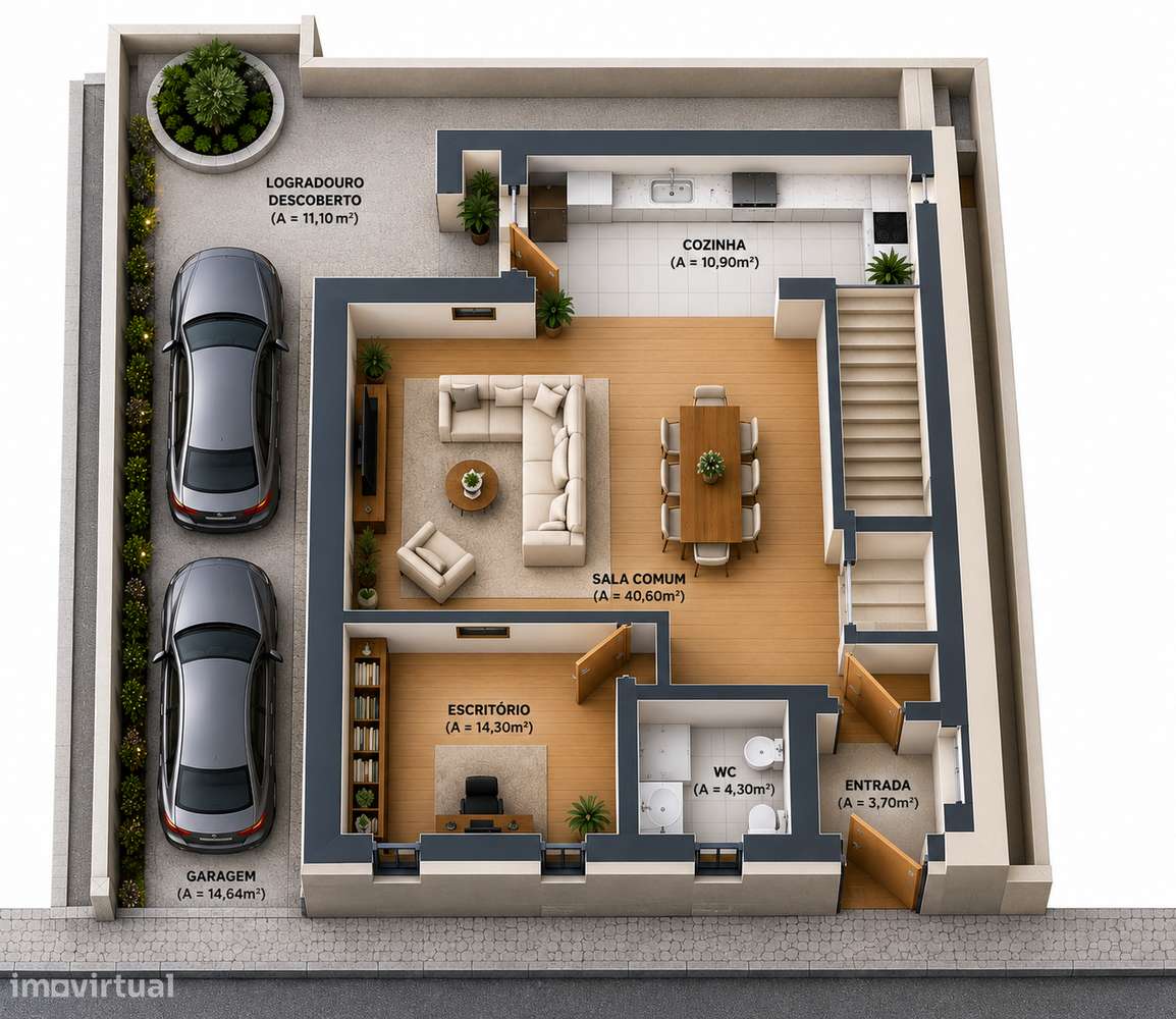 Moradia Geminada V4 de Arquitetura Moderna | Entroncamento-1