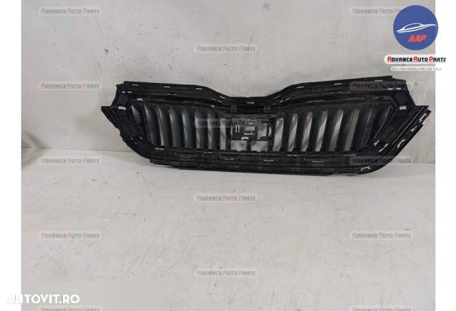 Grila Centrala Radiator Skoda Scala 2019 2020 2021 originala Model cu Distronic - 6