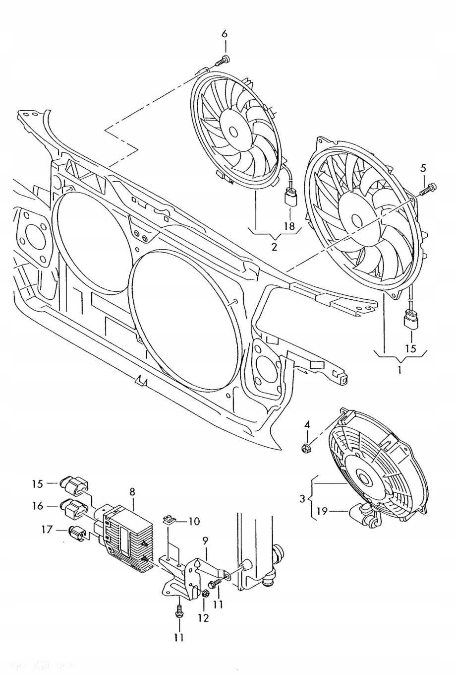 UCHWYT STEROWNIKA 8E0907368B AUDI A4 S4 B6 - 3