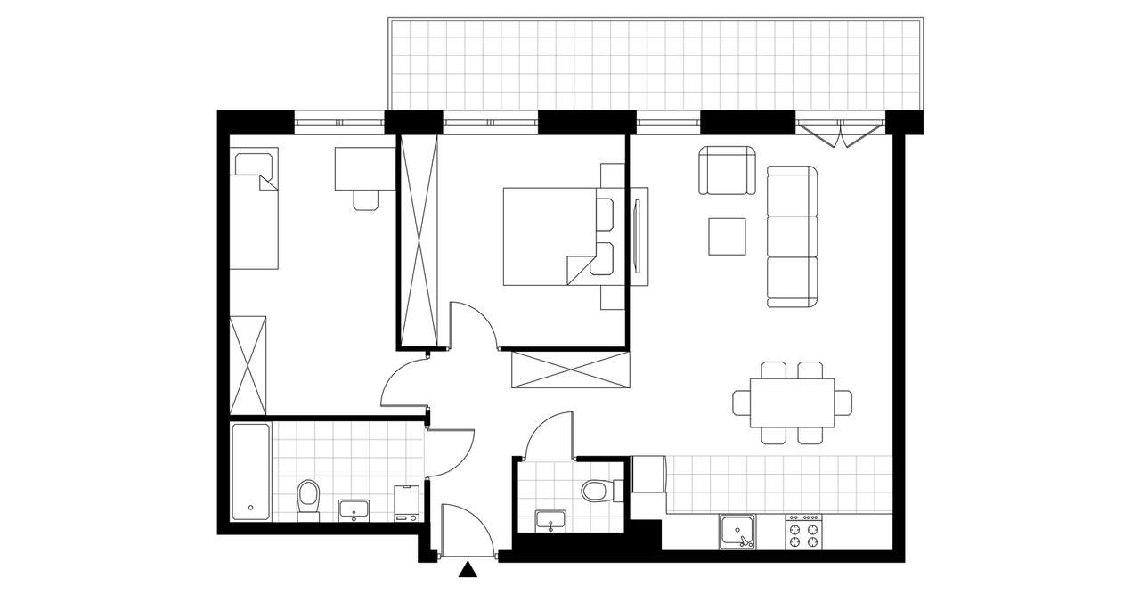 3-pokojowe mieszkanie 67 m² + balkon Bezpośrednio – pohled 4