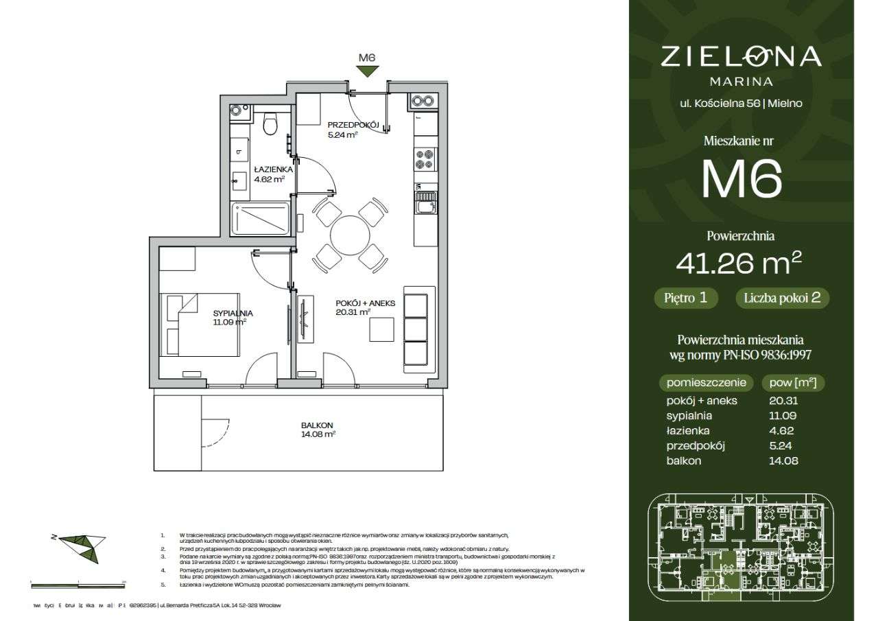 Komfort, lokalizacja, inwestycja – apartament z balkonem – M6 - Pełny obrazek: 2/16