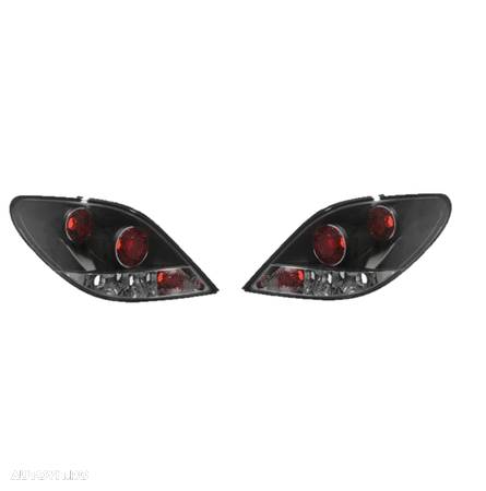 Set stopuri tuning PEUGEOT 207 (W ), 05.2006-12.2013, model Hatchback, stanga+dreapta, negru, transparent; cu locas bec; - 1