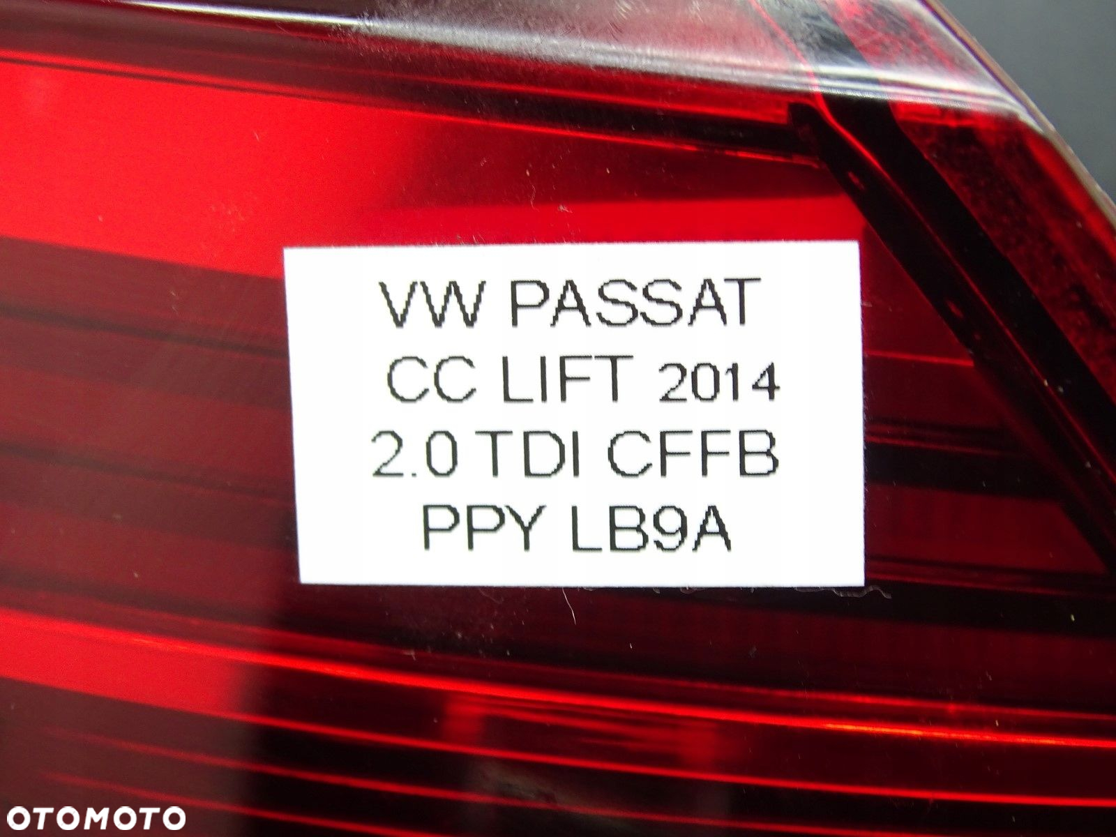 LAMPA LEWY TYŁ LEWA TYLNA VW PASSAT CC LIFT 3C8945207T - 3