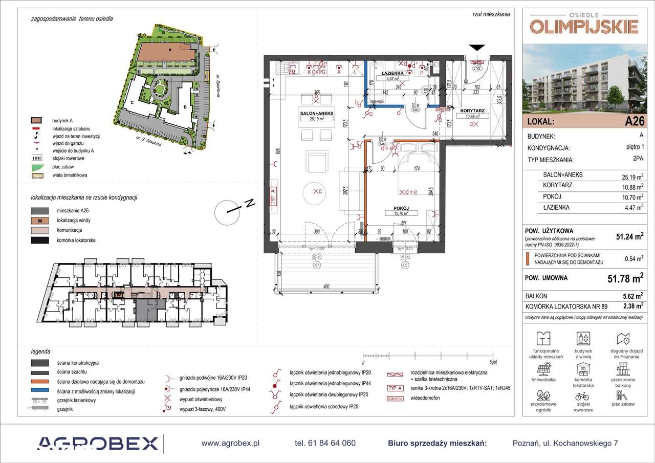 Ulica Staszica | mieszkanie A26 - Pełny obrazek: 2/9