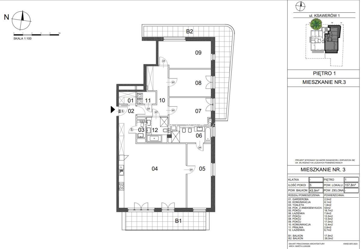 Apartament 157 m² przy Królikarni-4