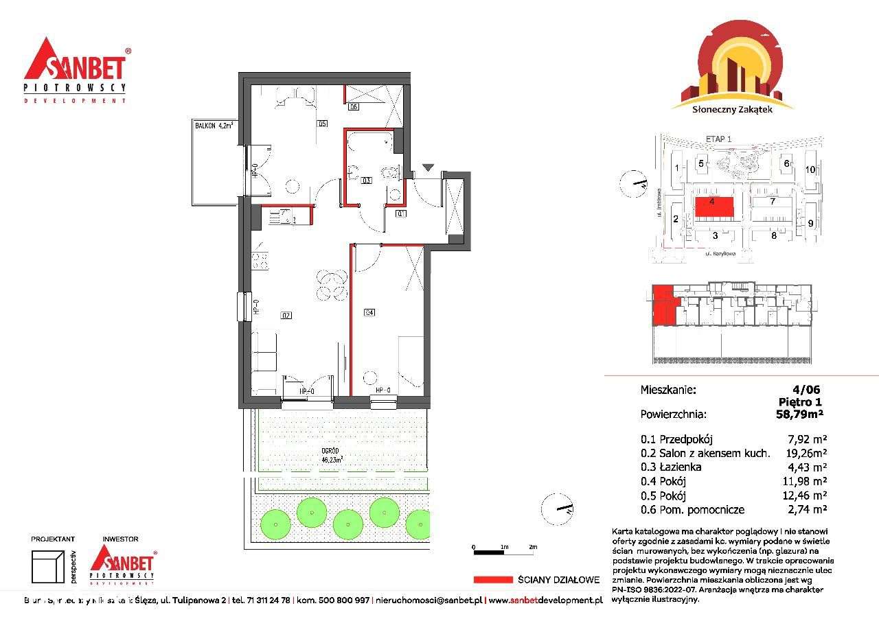 Ogród | Balkon | 3 Pokoje | Nowe osiedle - Pełny obrazek: 2/7