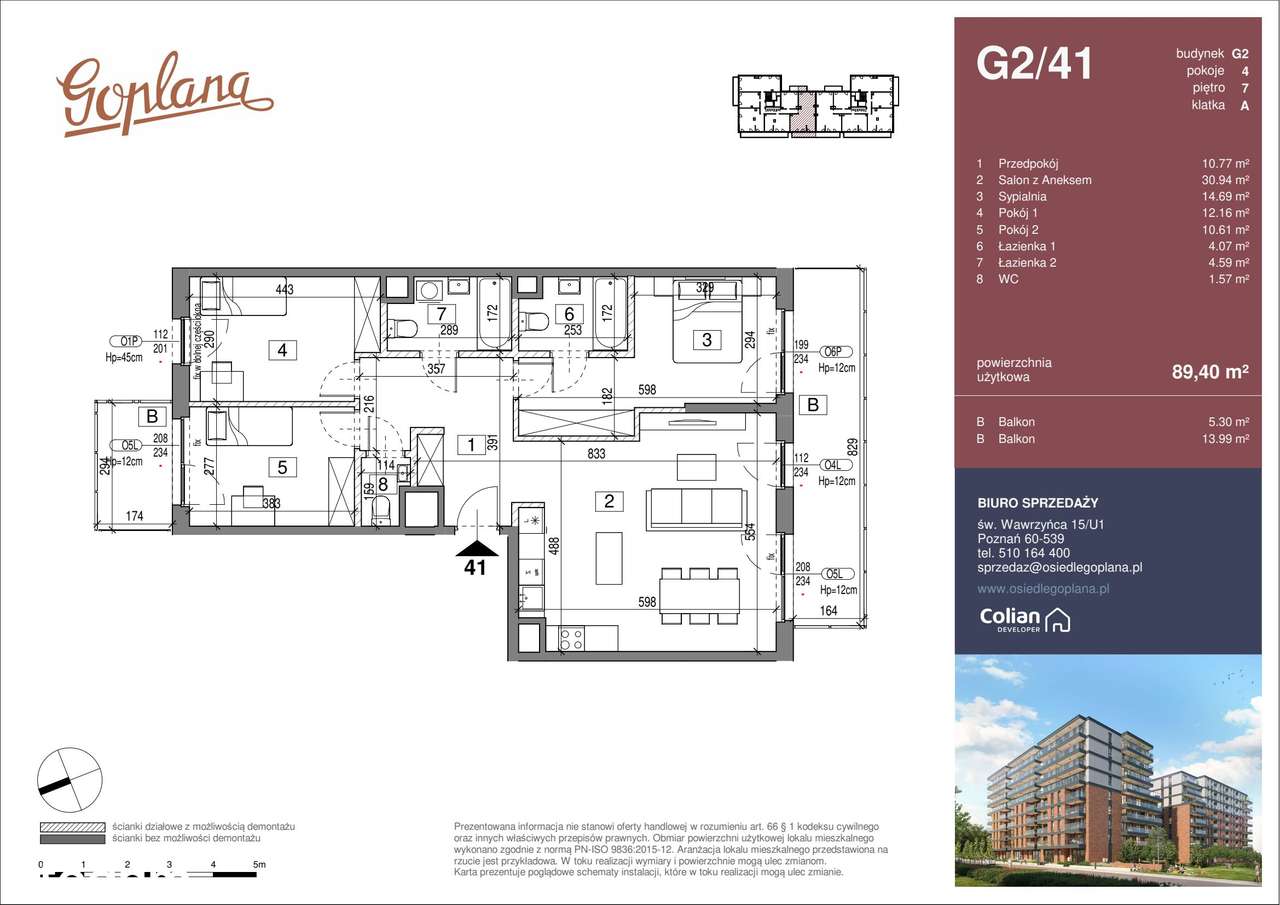 Osiedle Goplana | mieszkanie 4-pok. | G2/41 - Pełny obrazek: 2/7