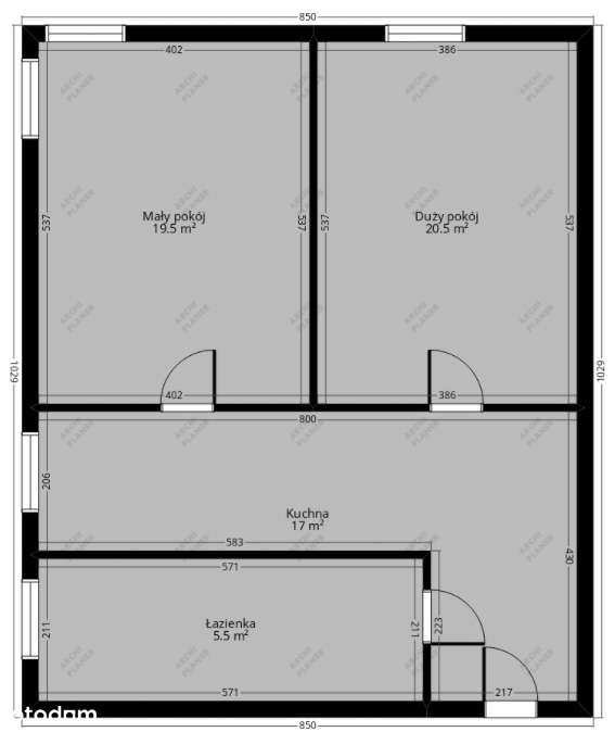 Wysoki standard: 66,42 m2, 2 pokoje, 2 piętro, gazowe, niski czynsz! - Pełny obrazek: 4/15