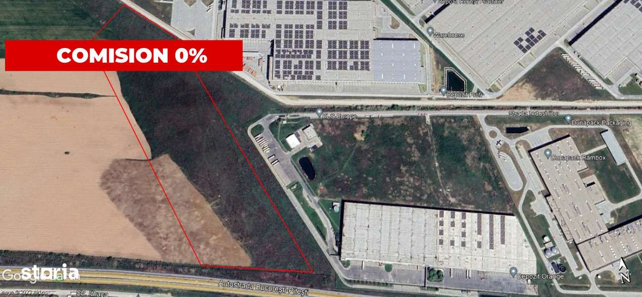 Autostrada A1 (Parc industrial, km 23) teren industrial 93000mp - Imagine principală: 2/4