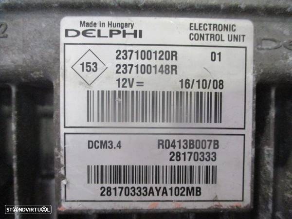 Centralina 237100120R  237100148R  284B15778R  8200604932   284B60009R RENAULT MEGANE 3 2009 1.5DCI 85CV 5P PRETO - 5