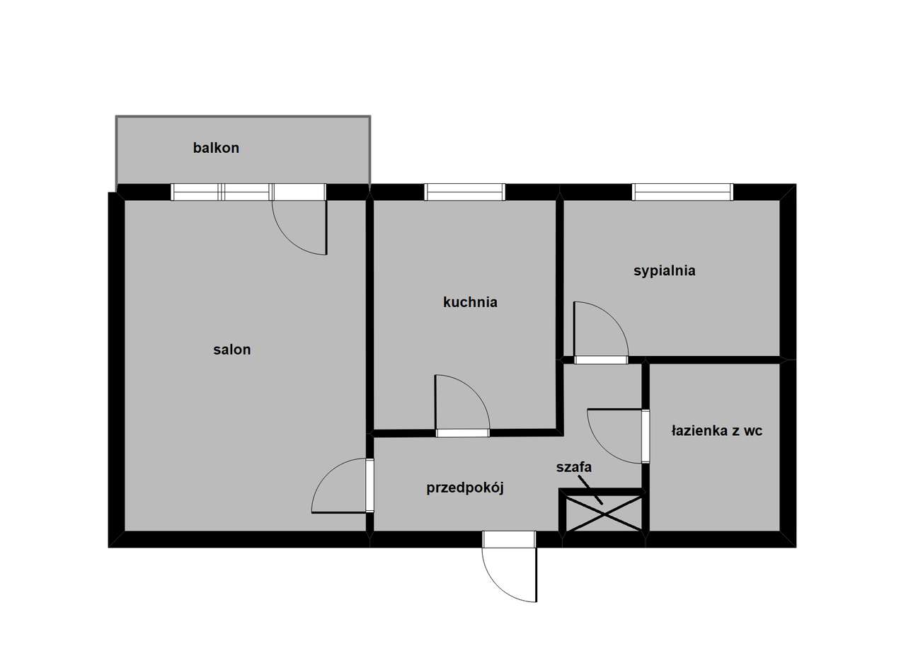 2 pokojowe mieszkanie z balkonem na 9 piętrze - ul. Kochanowskiego 1/3-11