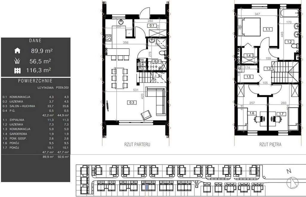 Energooszczędny dom z garażem. Okolice Portu Łódź. - Pełny obrazek: 2/19