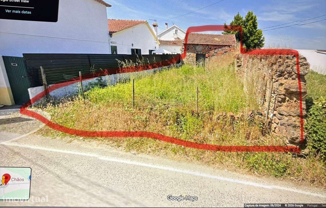 Terreno Urbano para construção com barracão em Chãos- Alcobaça, a 14 m - Grande imagem: 2/3