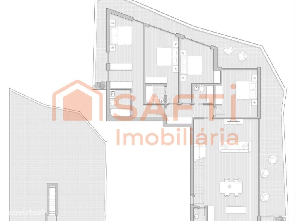 T4 Duplex 2.º piso 2 suítes + 2 quartos + 2 casas de banho + 2 gara... - Grande imagem: 5/7