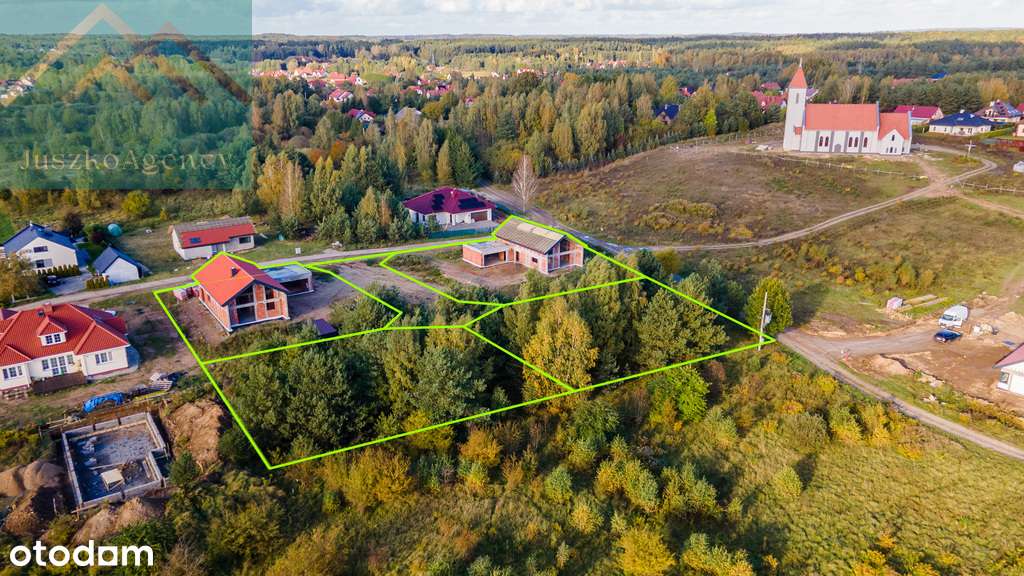 Domy w Różnowie.Stan surowy otwarty, duża działka-4