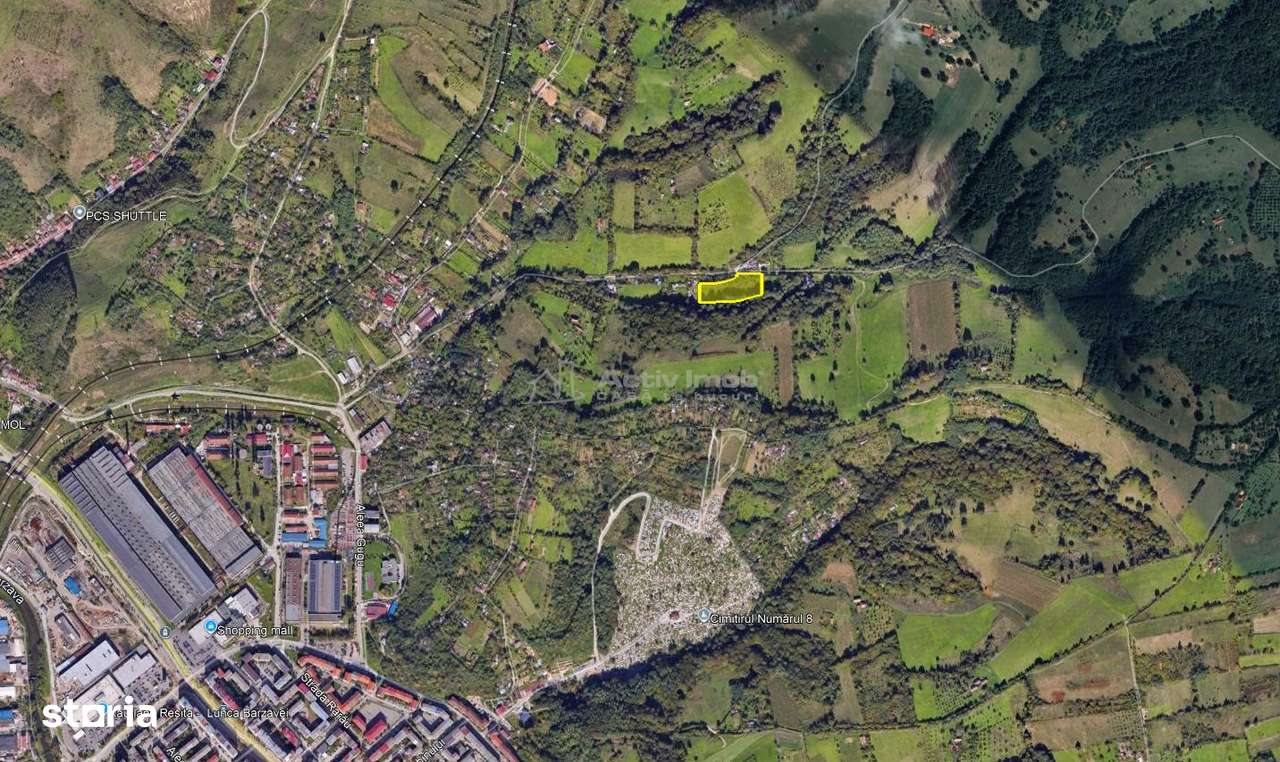 Resita, Teren Drept Intravilan, Langa Prau si Drum, Parcelabil, 4500 M - Imagine principală: 3/17