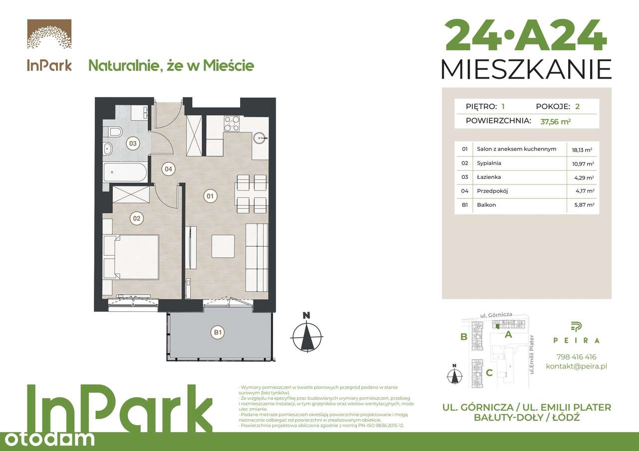 InPark | mieszkanie 2-pok. | 24 - Pełny obrazek: 2/7