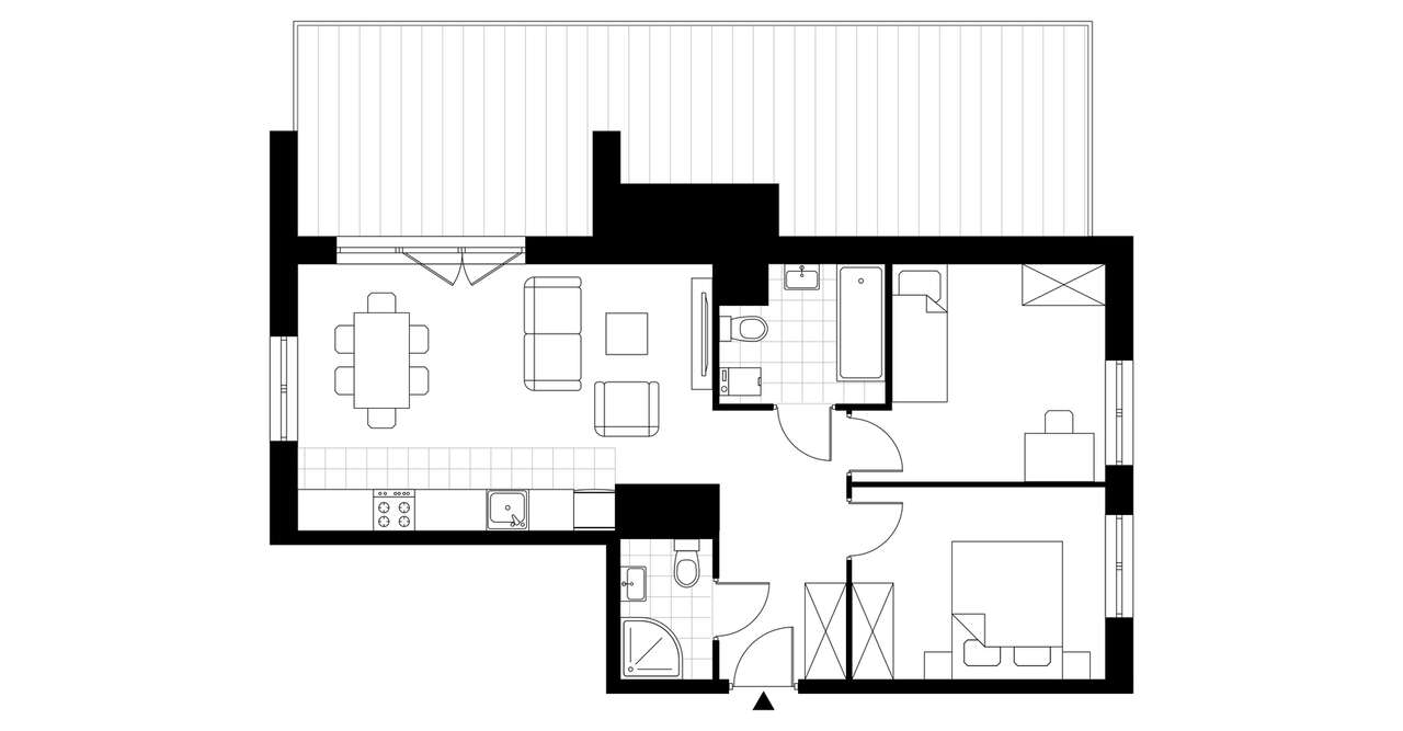 3-pokojowe mieszkanie 56m2 + taras Bez Pośredników - Pełny obrazek: 3/8