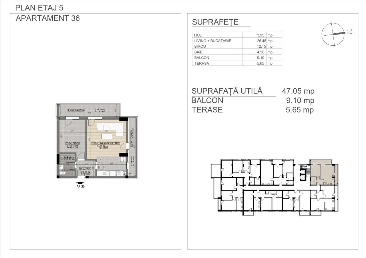 Locuinta noua cu un dormitor, balcon si terasa - zona Grand Arena Mall - Imagine principală: 5/24